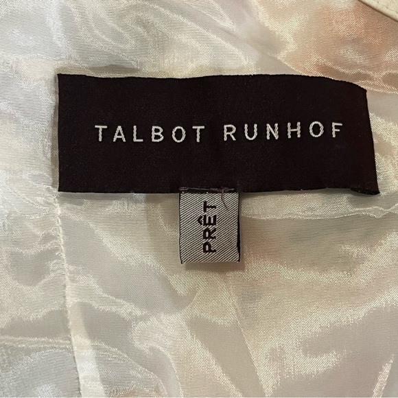 Talbot Runhof Gorgeous Midi Dress Floral Ruched Unique 12 Fairy whimsical - Picture 14 of 16